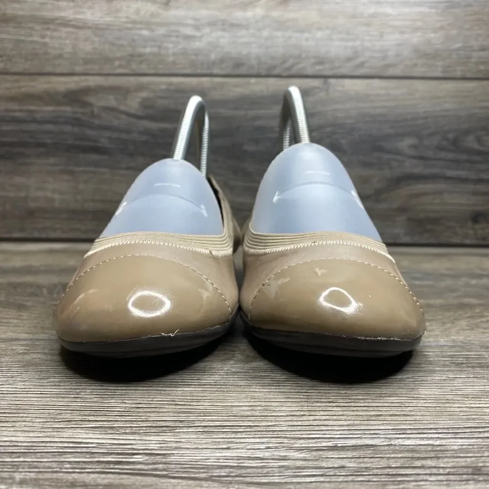 Naturalizer N5Contour Tan Leather Slip-on Flats Shoes 7 Loafers Comfort
